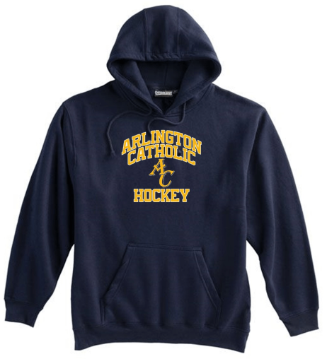 Arlington Catholic Hockey Hooded Sweatshirt Navy Or Grey