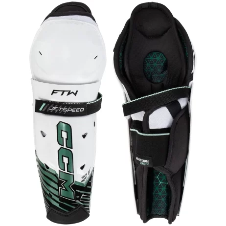 CCM FTW Girl's Hockey Shin Guards- Junior